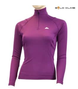 Camiseta Térmica Dry Hot Zip Woman de Manga Larga con Cuello Cremallera