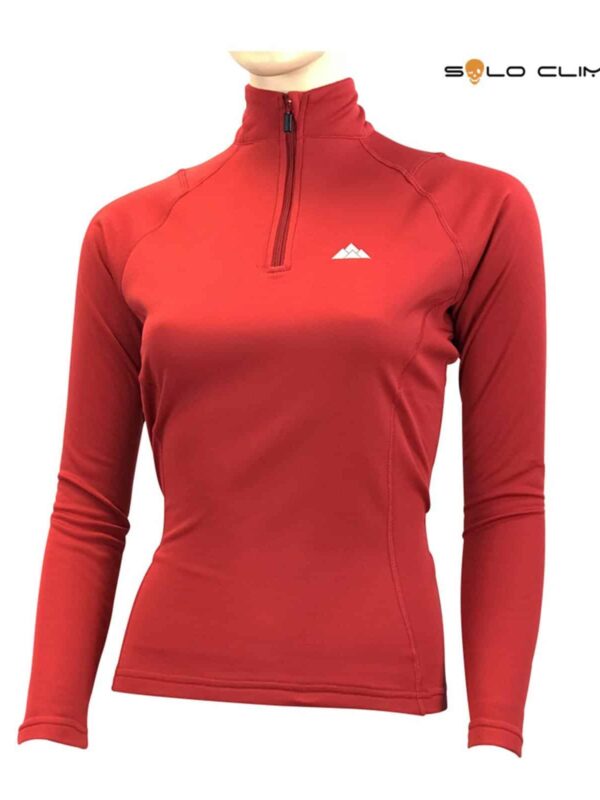 Camiseta Térmica Dry Hot Zip Woman de Manga Larga con Cuello Cremallera