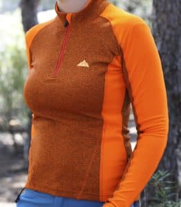 Camiseta Técnica Calanques Mujer de Manga Larga con Cremallera, Tejido Textherm Dry5