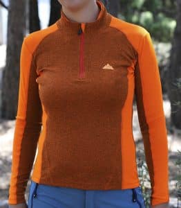 Camiseta Técnica Calanques Mujer de Manga Larga con Cremallera, Tejido Textherm Dry5