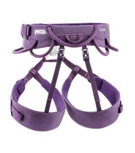 Arnés Luna Petzl para Mujer, Escalada y Alpinismo con Perneras Ajustables