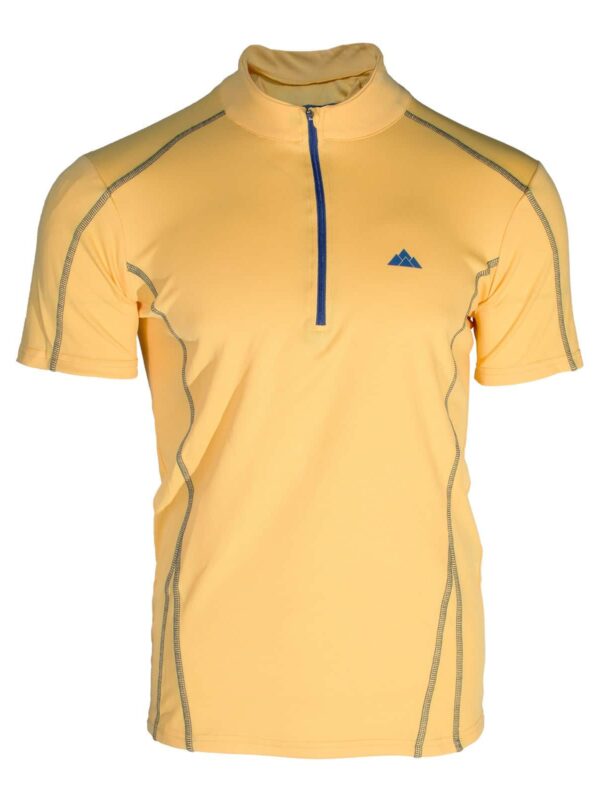 Camiseta Técnica Dry Machine, Manga Corta con Cremallera, Transpirable y Resistente al Roce