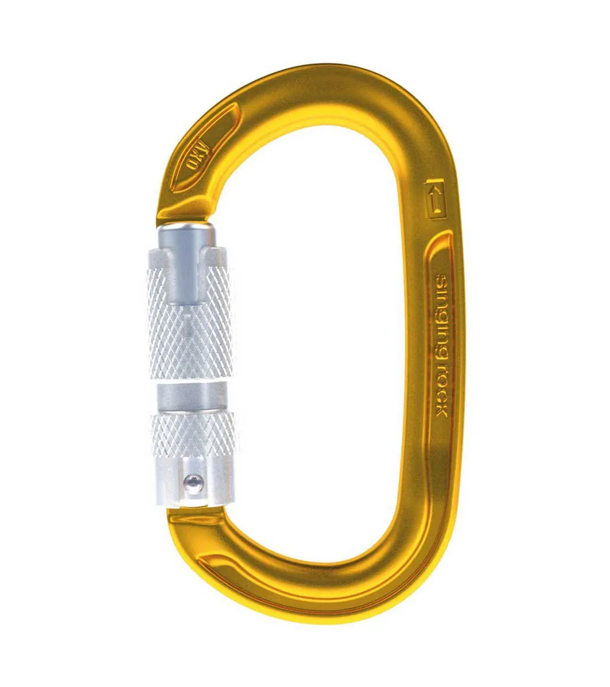 Mosquetón-ovalado-con-cierre-automático-Triple-Lock-y-sistema-Keylock Mosquetón oval de triple cierre OXY de Singing Rock - Imagen 1