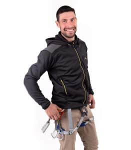 Forro Polar de Hombre Negro con Cremallera Dorada Yukón de Solo Climb