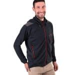 Forro Polar de Hombre Negro Dorado con Cremallera Rojo Grizzly de Solo Climb