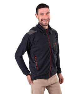 Forro Polar de Hombre Negro Dorado con Cremallera Rojo Grizzly de Solo Climb