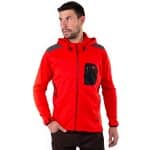 Forro Polar de Hombre Rojo con Cremallera Negro Yukón de Solo Climb