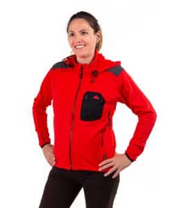 Forro Polar de Mujer Rojo con Cremallera Negra Yukón de Solo Climb