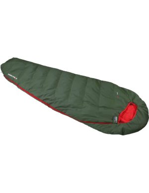 Saco de Dormir High Peak Pak 600 Verde y Rojo