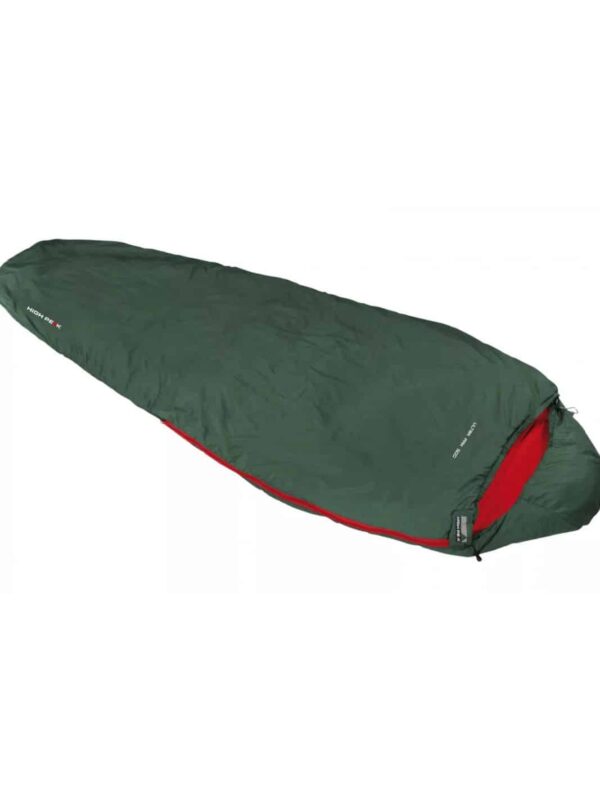 Saco de Dormir High Peak Ultra Pak 500 Verde y Rojo