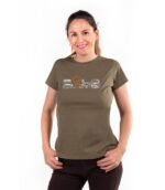 Camiseta de Algodón de Mujer Color Verde de Solo Climb