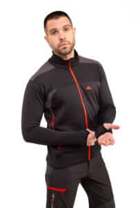 Forro Polar Banff Mujer, Negro Rojo, Imagen 1