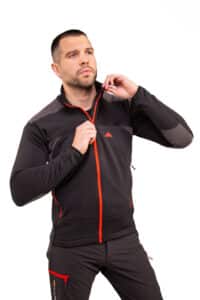 Forro Polar Banff Mujer, Negro Rojo, Imagen 3