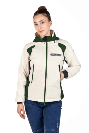 Chaqueta Aspen Mujer, Marfil Verde Oscuro