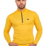 Camiseta Técnica Calanques Mujer Color Amarillo con Ribete, Vista 1