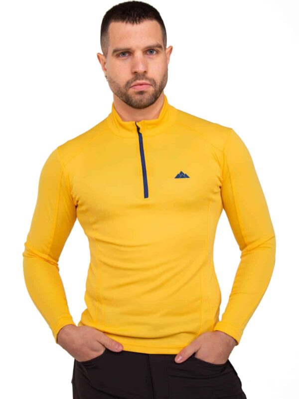 Camiseta Técnica Calanques Mujer Color Amarillo con Ribete, Vista 1
