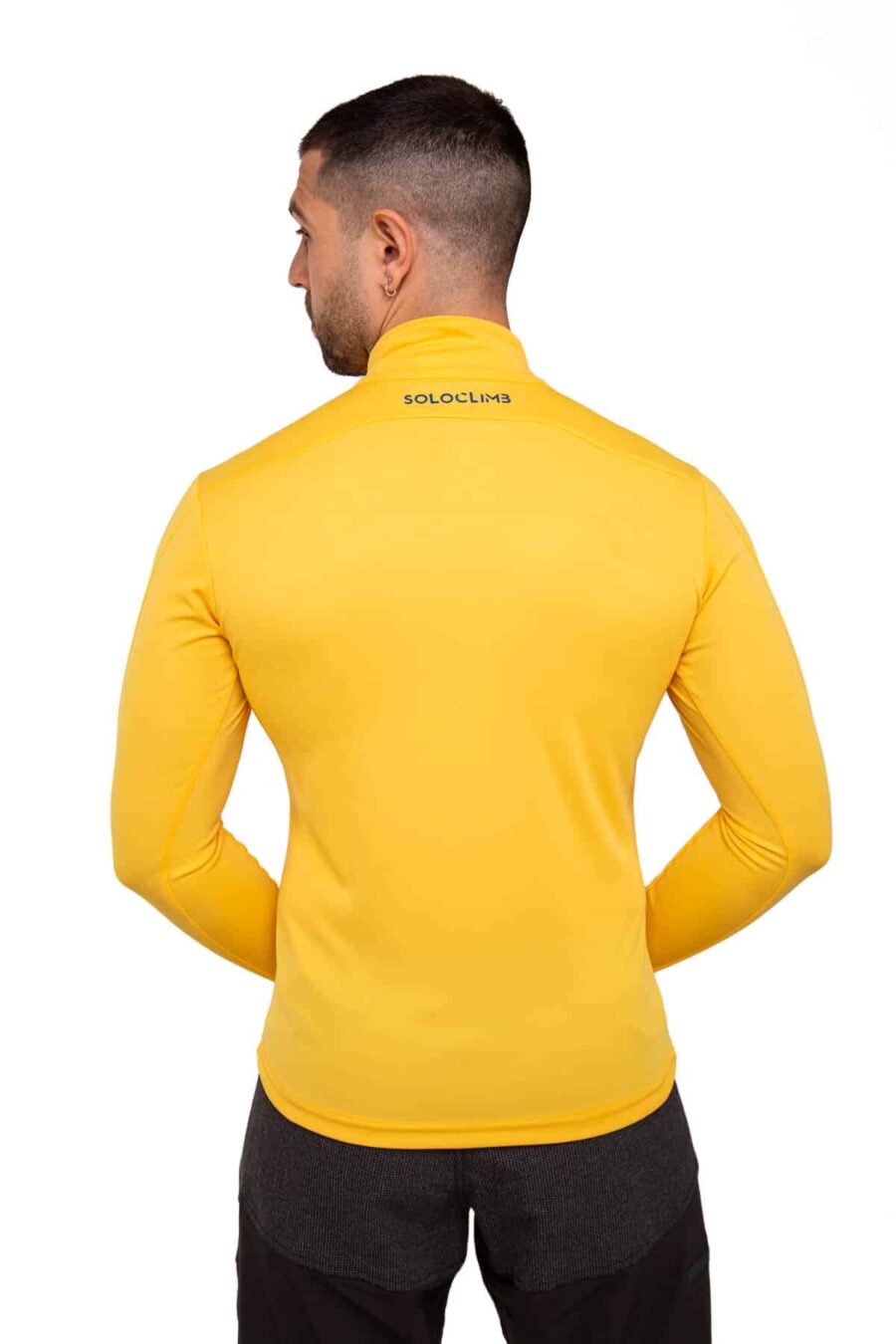 Camiseta Técnica Calanques Mujer Color Amarillo con Ribete, Vista 2