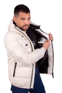 Chaqueta de Plumas Wendigo Unisex Blanca, Vista 4