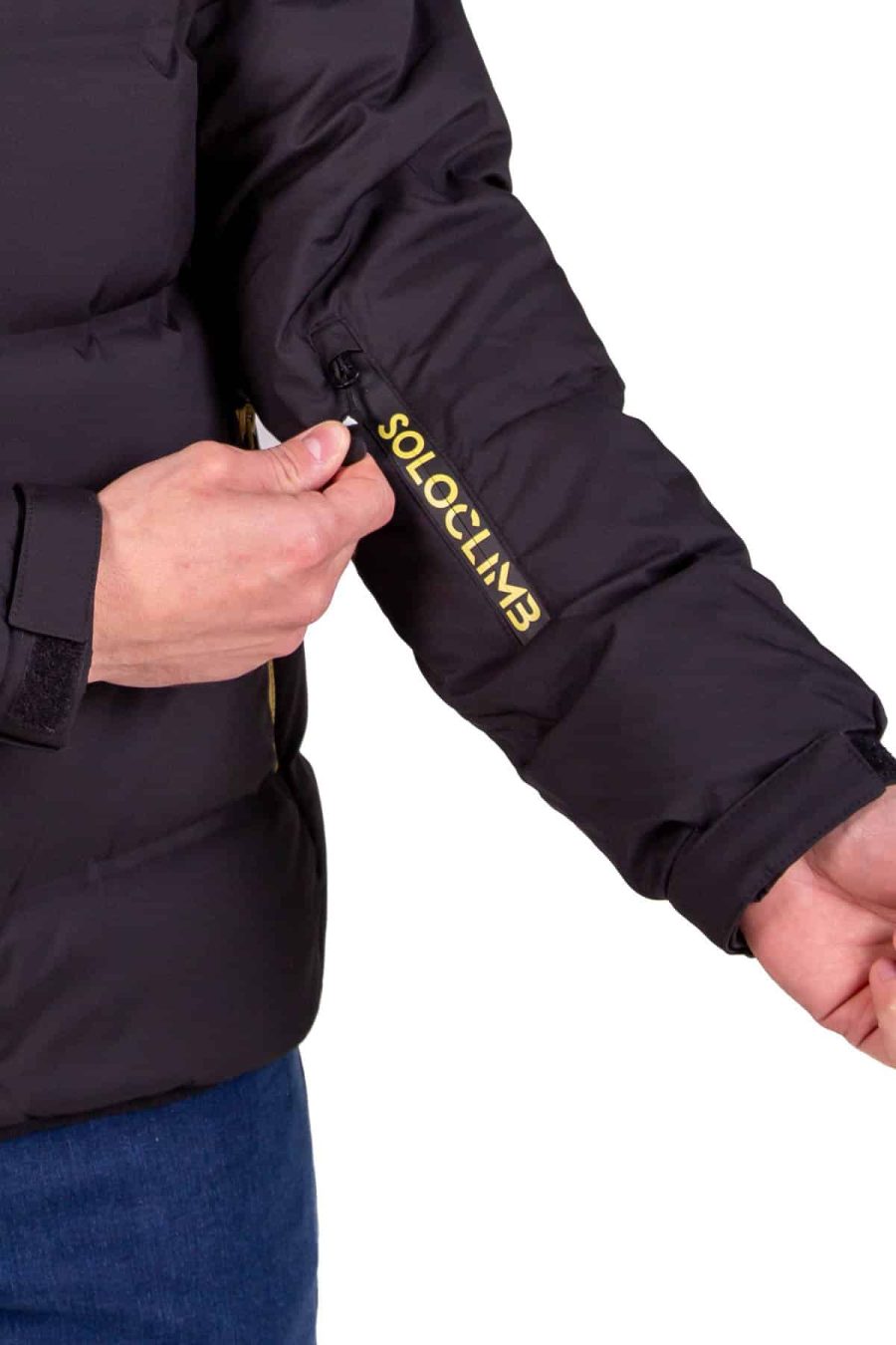 Chaqueta de Plumas Wendigo Unisex Negra y Dorada, Vista 1