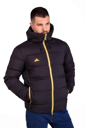 Chaqueta de Plumas Wendigo Unisex Negra y Dorada, Vista 4