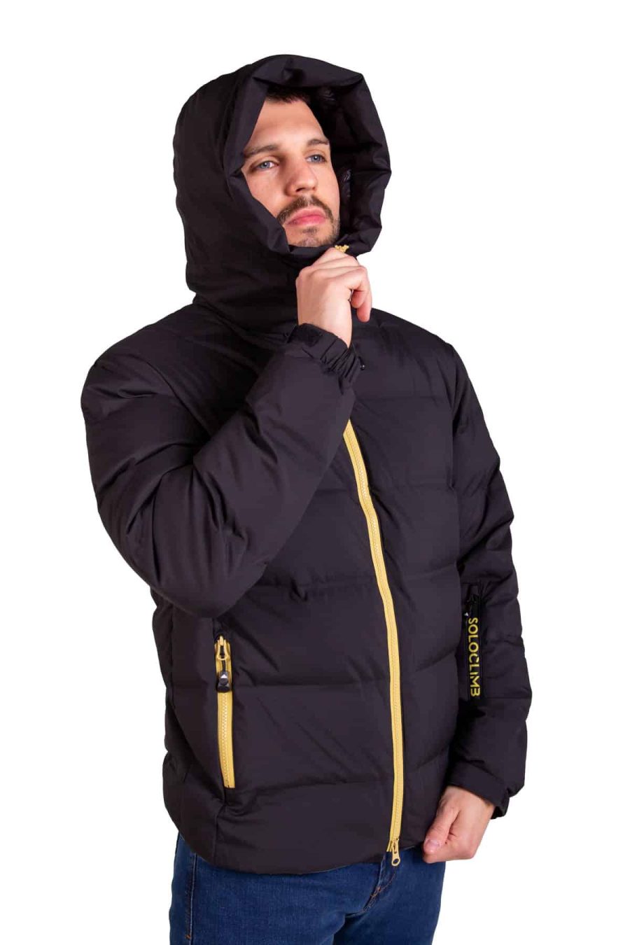 Chaqueta de Plumas Wendigo Unisex Negra y Dorada, Vista 5