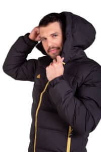 Chaqueta de Plumas Wendigo Unisex Negra y Dorada, Vista 6