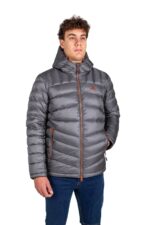 Chaqueta Ragnarok Gris y Naranja Frontal Personalizada