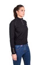 Camiseta Térmica Merino Rex Mujer Negro Personalizada