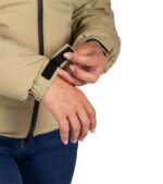 Chaqueta Térmica de Plumas Wendigo Mujer Beige, detalle de Puño