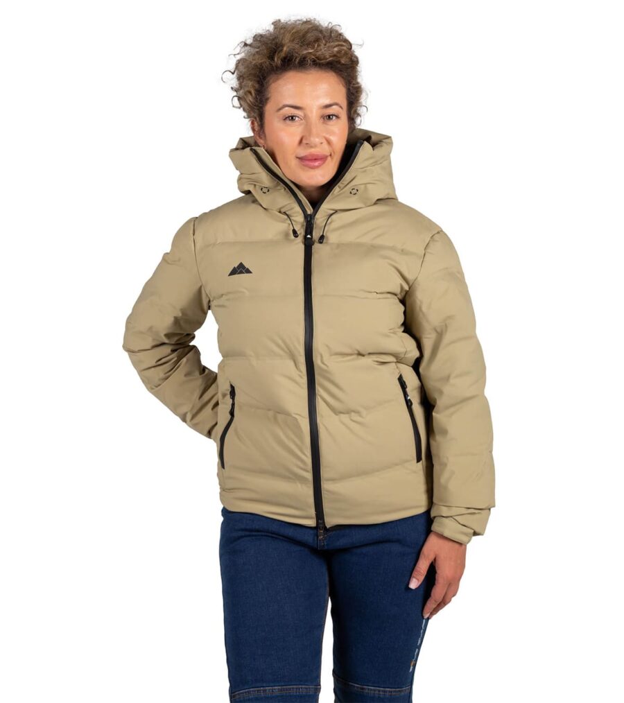 Chaqueta Térmica de Plumas Wendigo Mujer Beige, Vista Frontal