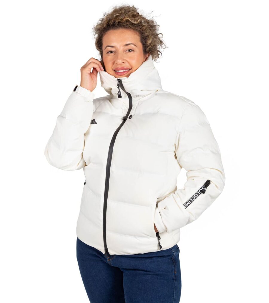 Chaqueta Térmica de Plumas Wendigo Mujer Blanco, Vista Frontal