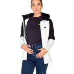 Forro Polar Veletta Mujer Blanco, Vista Frontal Abierto