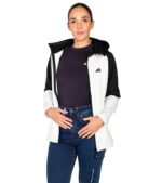 Forro Polar Veletta Mujer Blanco, Vista Frontal Abierto