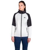 Forro Polar Veletta Mujer Blanco, Vista Frontal con Cuello Alto