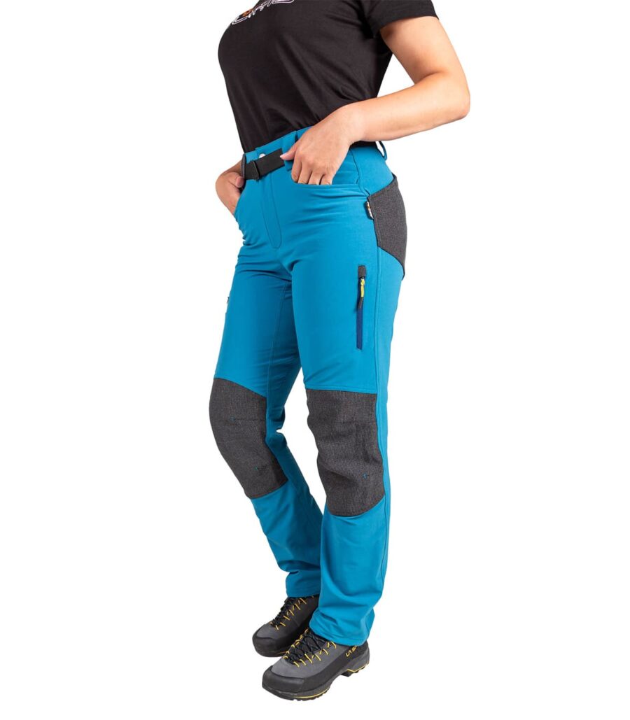 Pantalón Lavaredo Mujer Azul, Vista Tres Cuartos