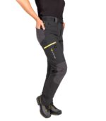 Pantalón Lavaredo Mujer Negro y Amarillo, Vista Lateral