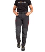 Pantalón Lavaredo Mujer Negro y Rojo, Vista Frontal