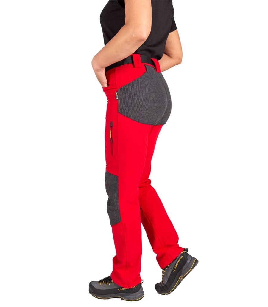 Pantalón Lavaredo Mujer Rojo, Vista Trasera 3/4