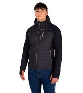 chaqueta mercurio hombre negra frontal cerrada