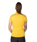 Camiseta transpirable Dry Machine de mujer en color amarillo, vista espalda