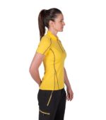Camiseta transpirable Dry Machine de mujer en color amarillo, vista lateral