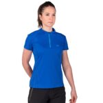 Camiseta transpirable Dry Machine de mujer en color azul, vista frontal