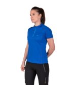 Camiseta transpirable Dry Machine de mujer en color azul, vista ladeada