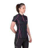 Camiseta transpirable Dry Machine de mujer en color negro, vista ladeada