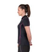 Camiseta transpirable Dry Machine de mujer en color negro, vista lateral