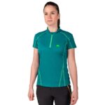 Camiseta transpirable Dry Machine de mujer en color verde, vista frontal