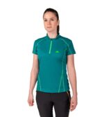 Camiseta transpirable Dry Machine de mujer en color verde, vista frontal