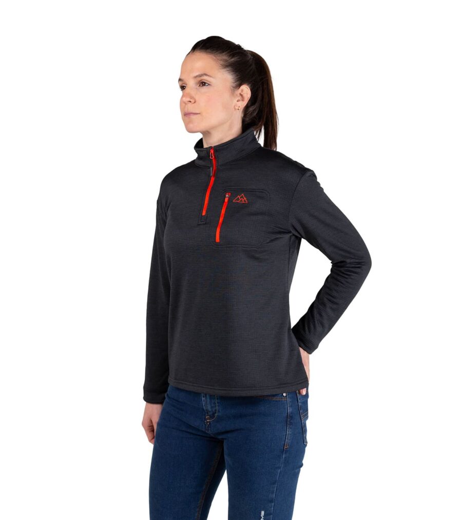 Forro polar Raptor Black mujer Color rojo, vista ladeada 2