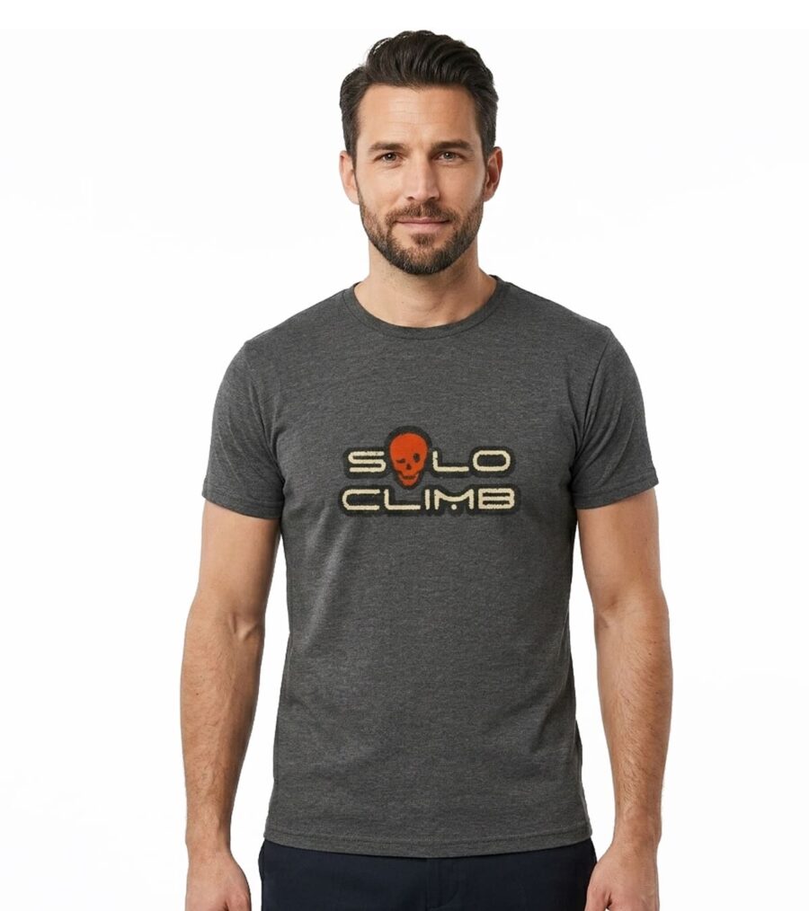 Camiseta de algodón SOLO CLIMB logo calavera - Imagen 4