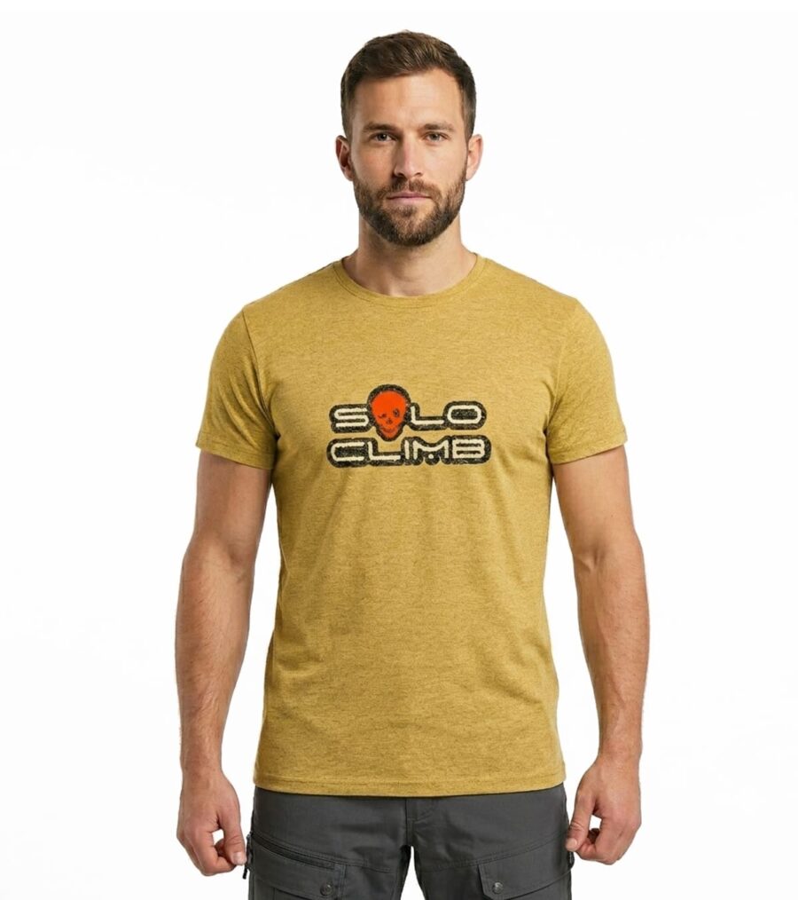 Camiseta de algodón SOLO CLIMB logo calavera - Imagen 3